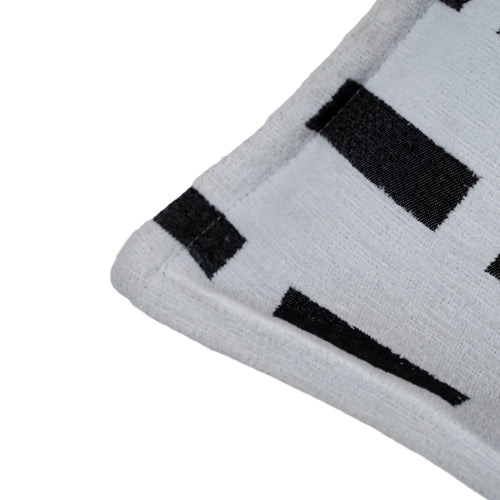 Brick Pattern Cushion Cover - Black