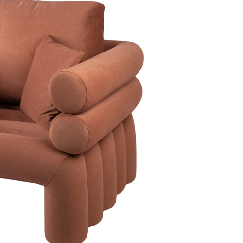 Puff Chair - Ochre Red