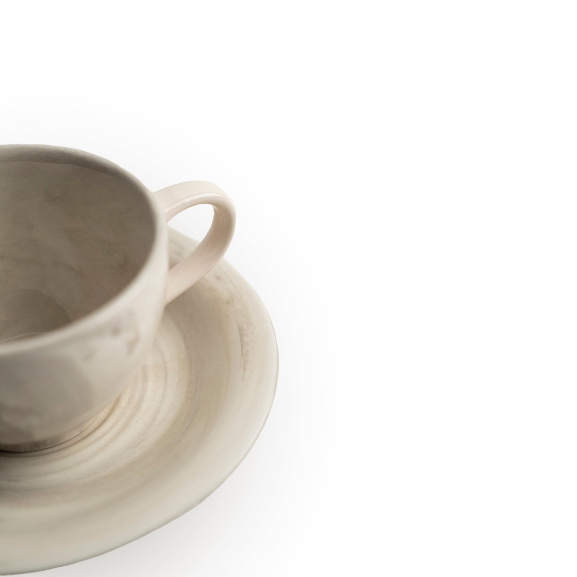 Marble-Patterned Teacup with Saucer Modern Home