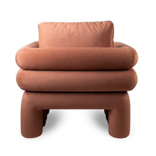 Puff Chair - Ochre Red