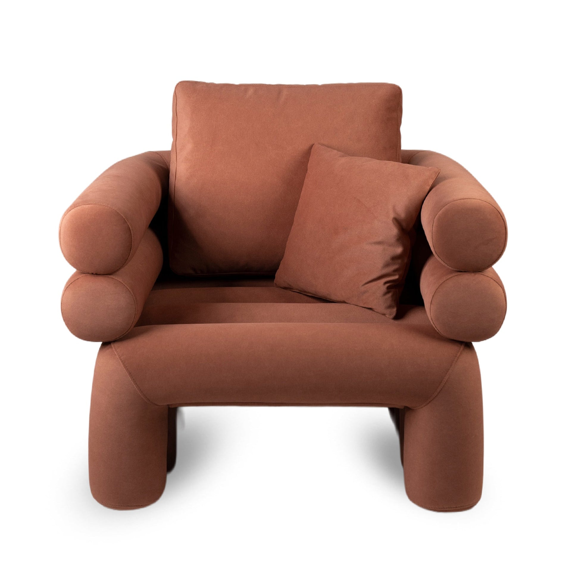 Puff Chair - Ochre Red Modern Home