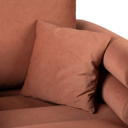 Puff Chair - Ochre Red