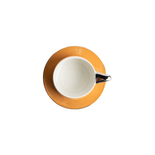 كوب قهوة سيراميك مع صحن