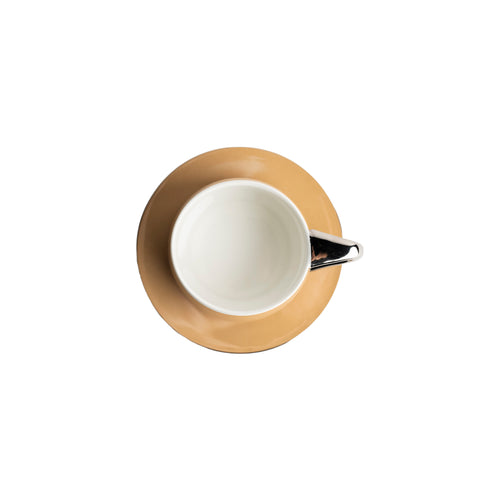 كوب قهوة سيراميك مع صحن