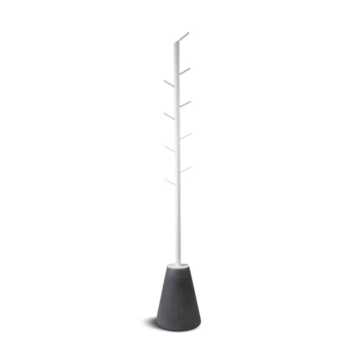 Concrete Coat Rack - White