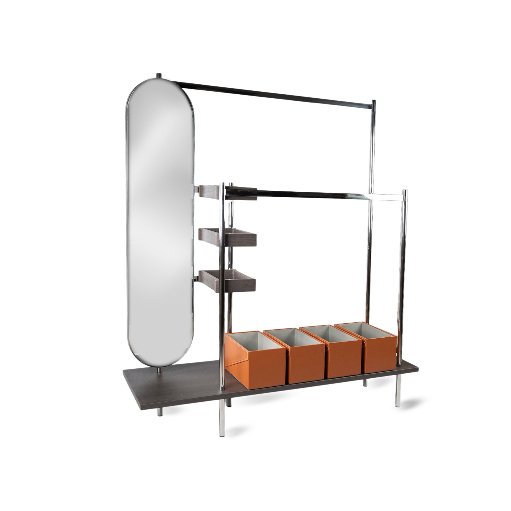 Clothes Rack with Mirror Modern Home