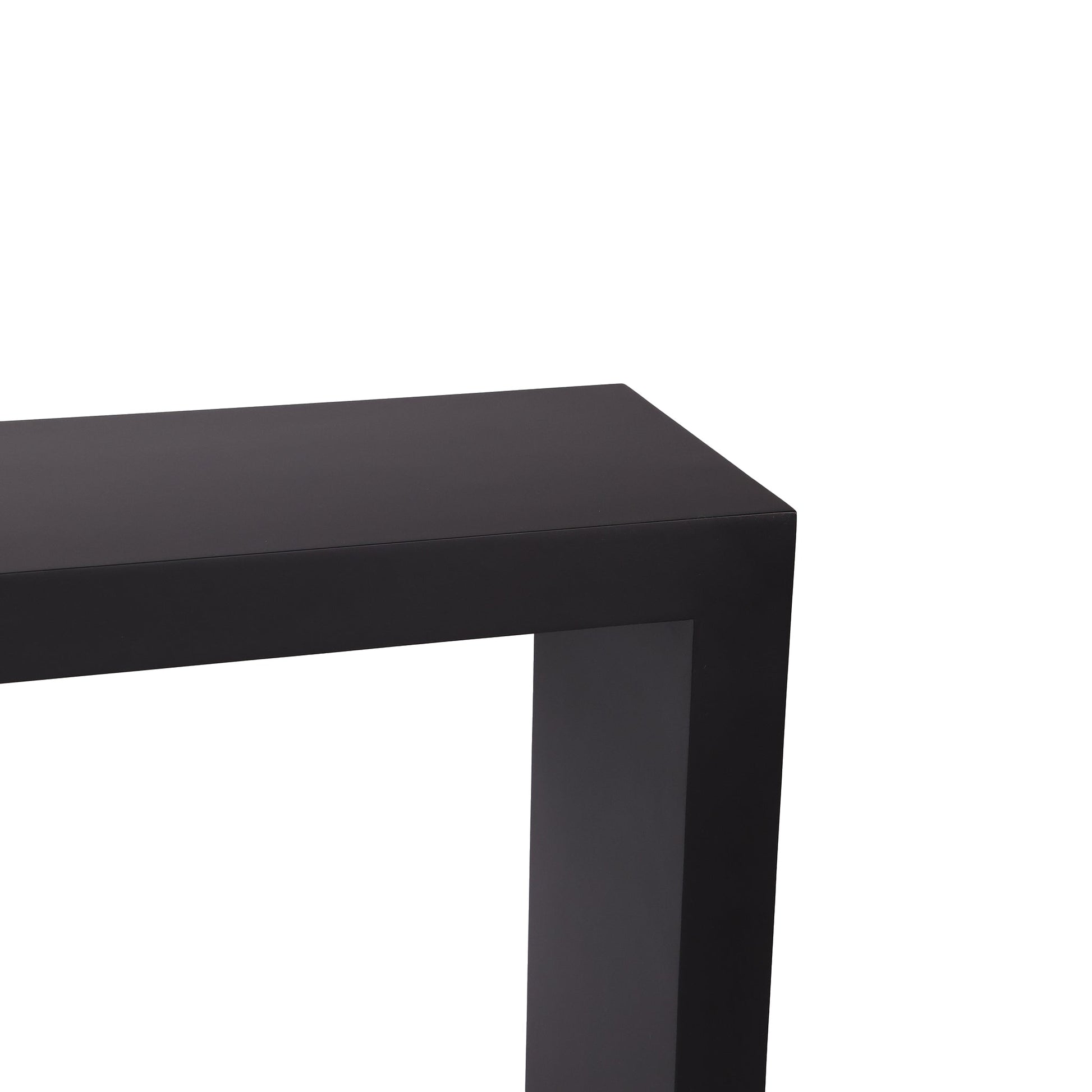Wide Console Table - Matte Black Modern Home