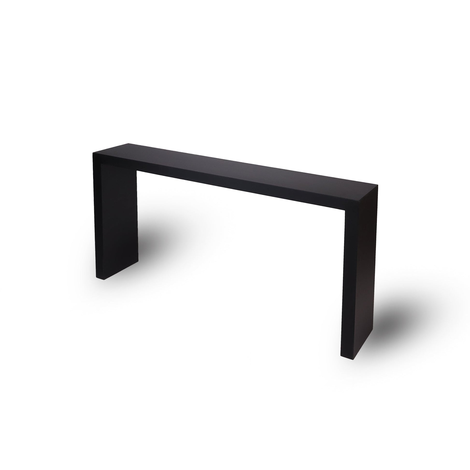 Wide Console Table - Matte Black Modern Home