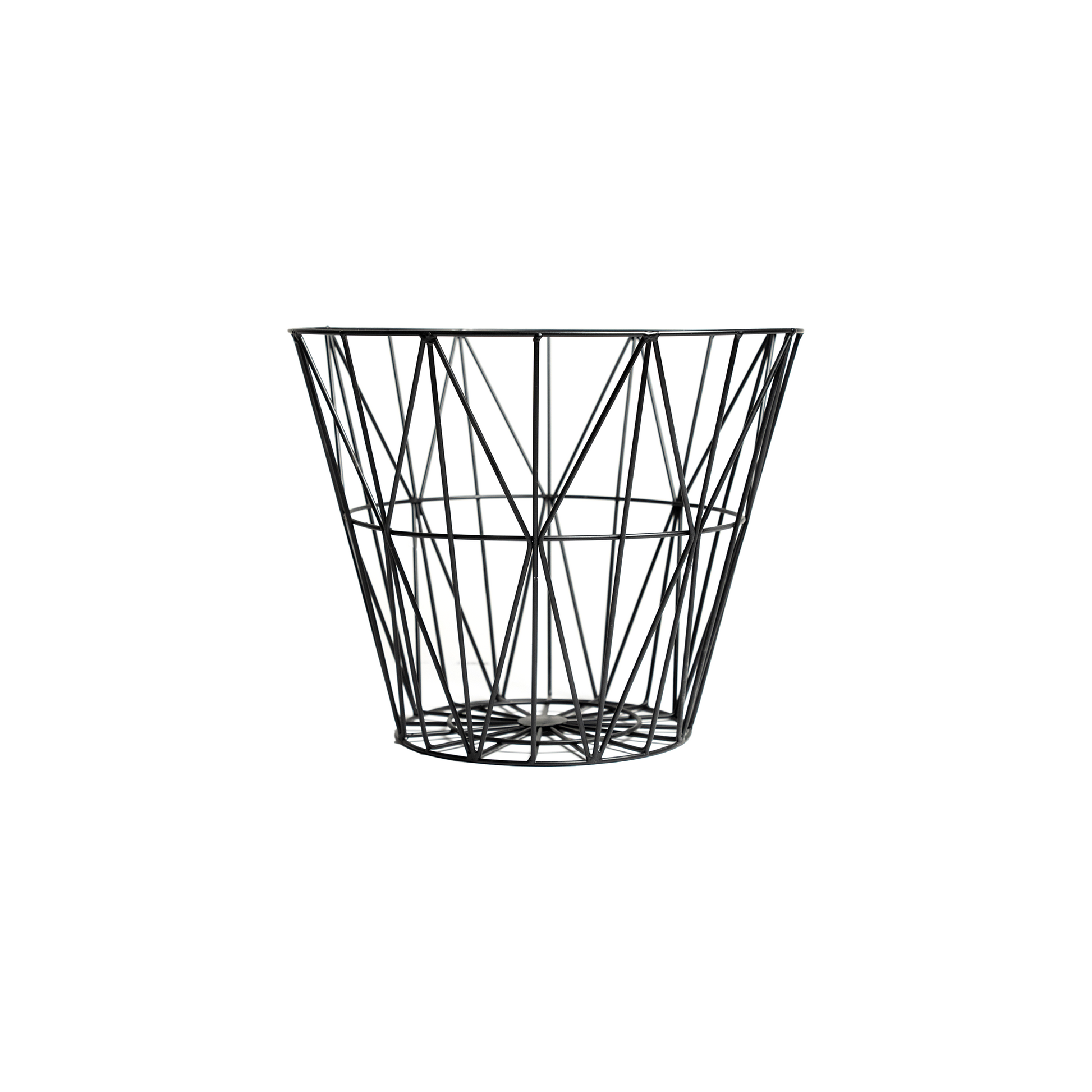 Black Metal Storage Basket Modern Home