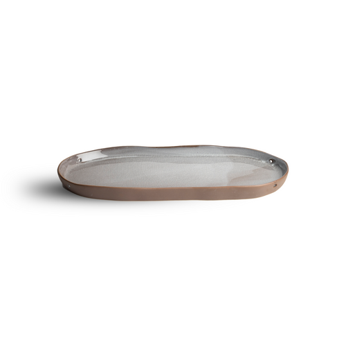 Crackle Oval Plate