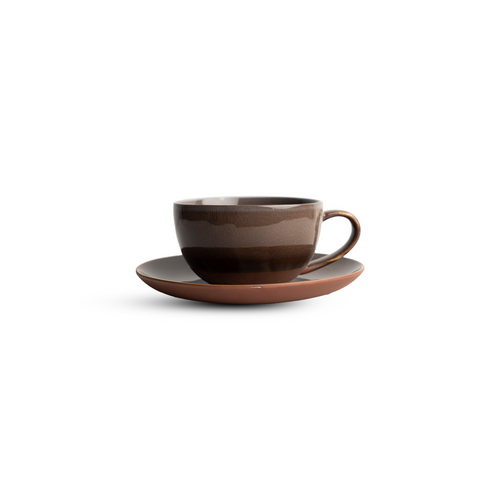 Crackle Cup with Saucer