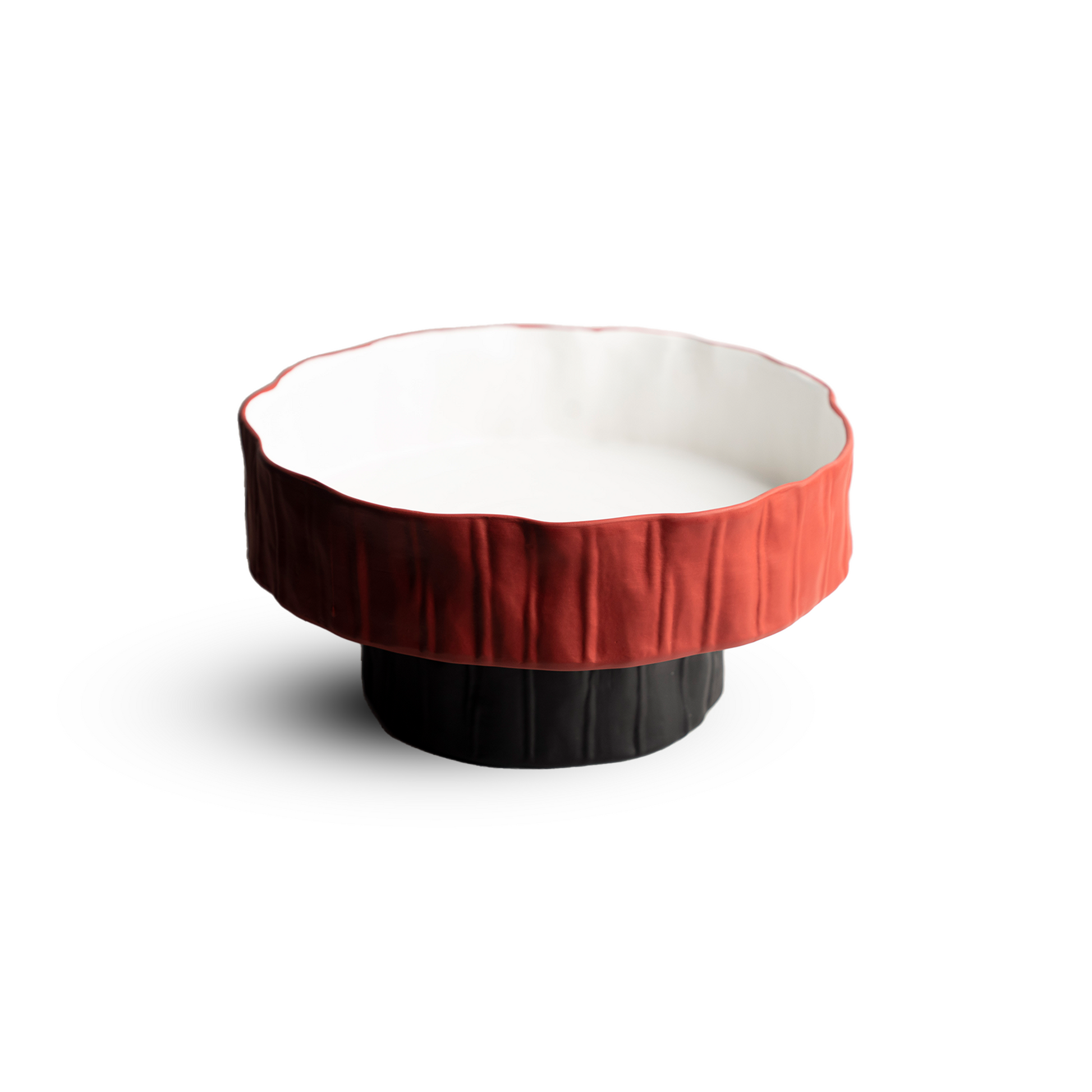 Black & Red Serving Plate Modern Home