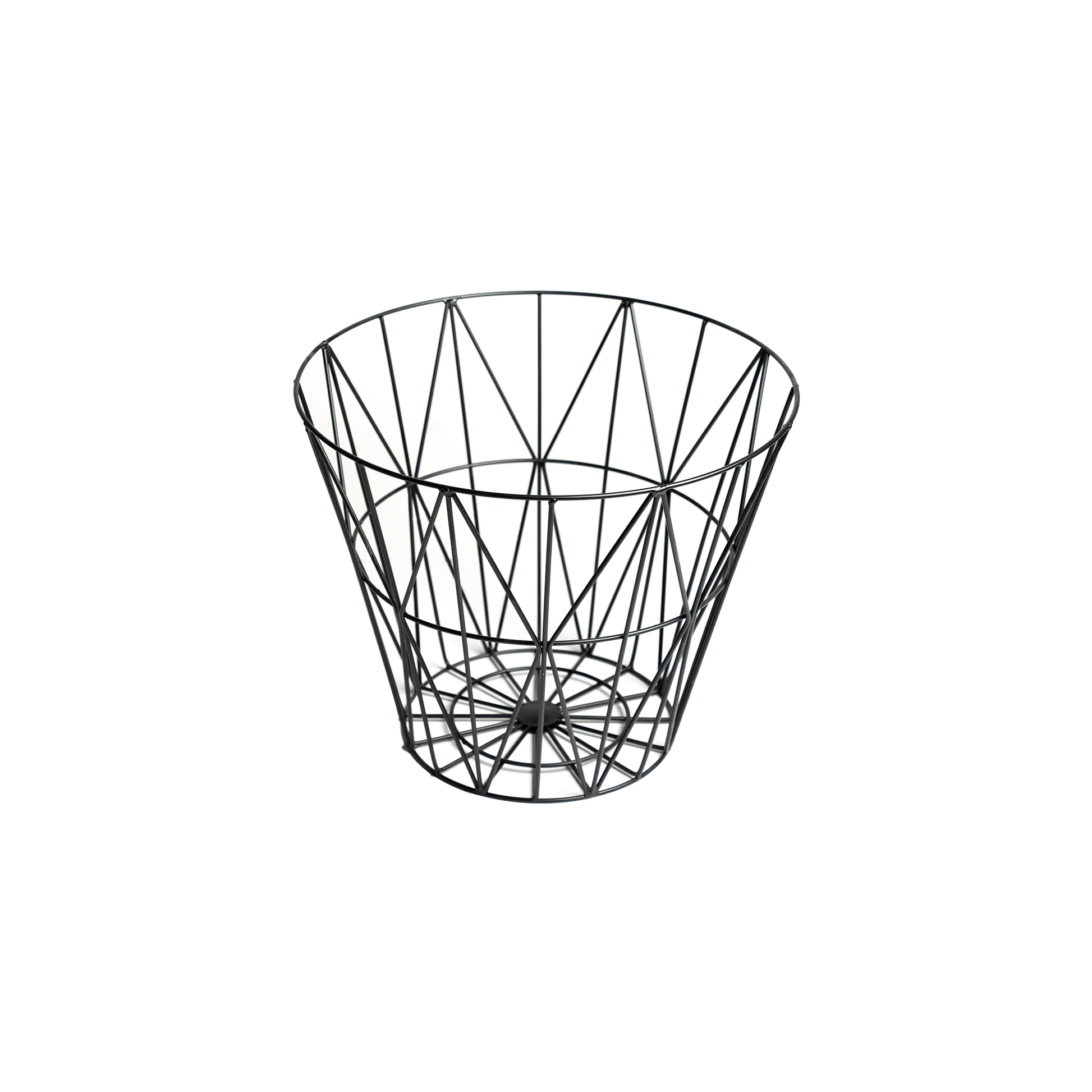 Black Metal Storage Basket Modern Home