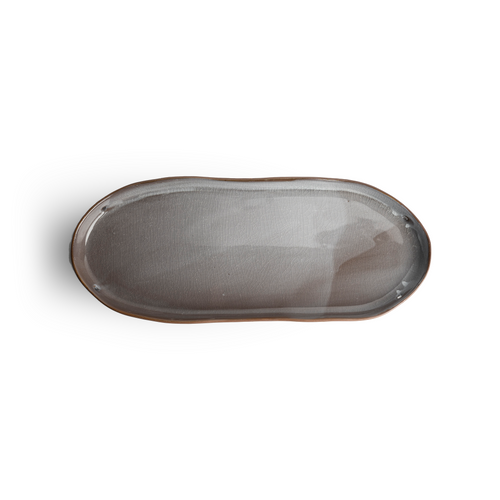Crackle Oval Plate