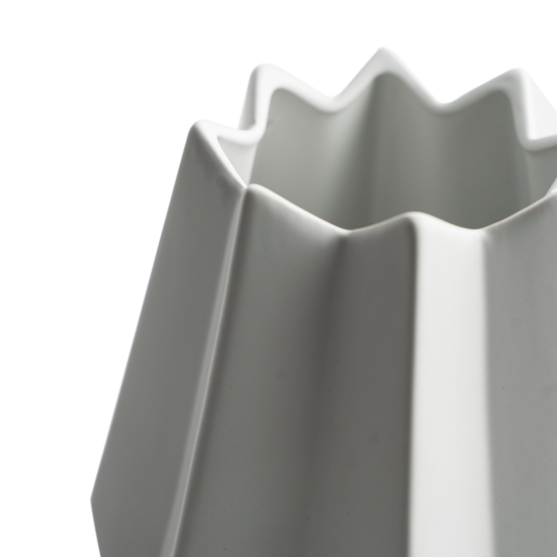 Faceted White Vase Modern Home