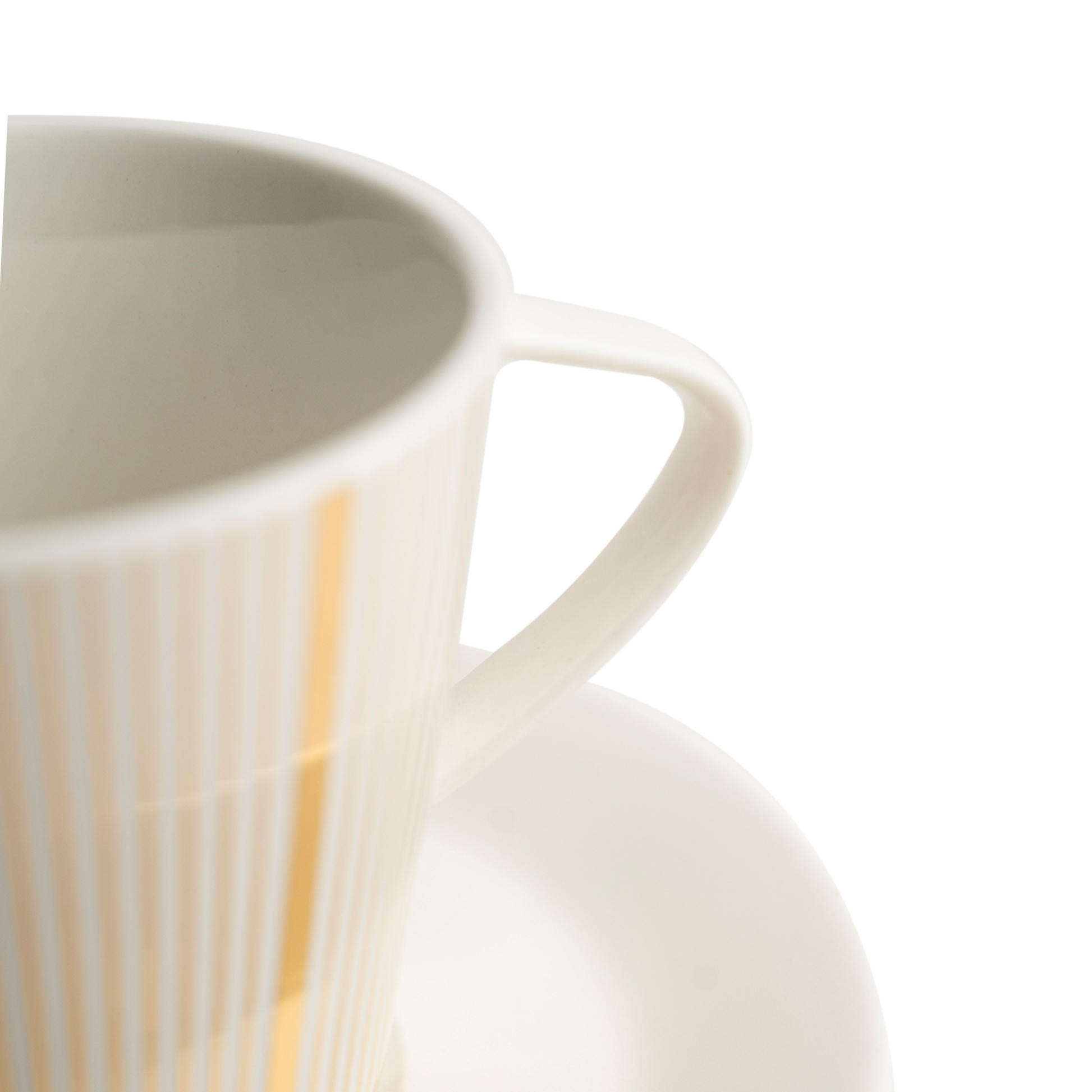 Aurora Gold Tea Cup with Saucer Modern Home
