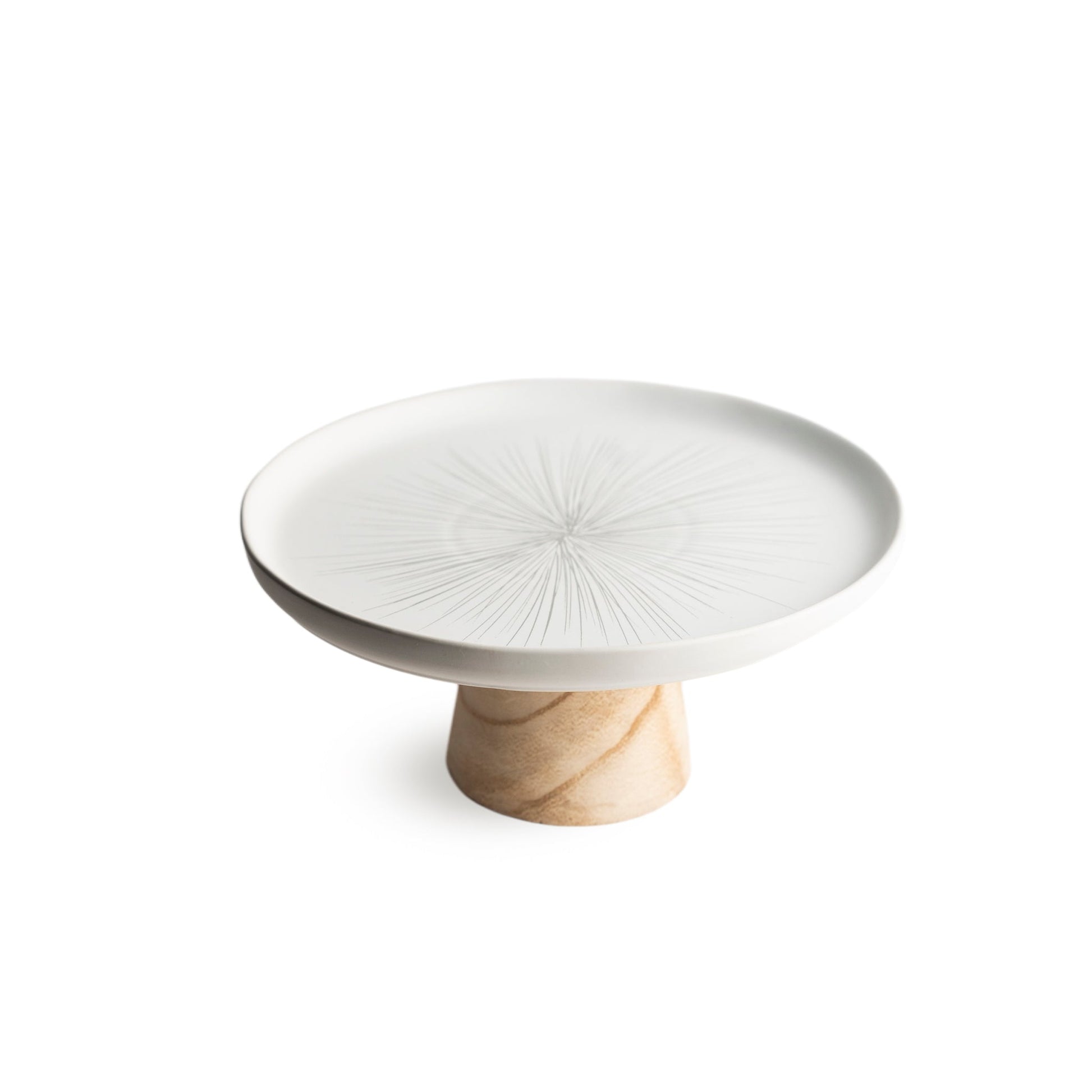 Handcrafted Ceramic Cake Stand - Grey Modern Home