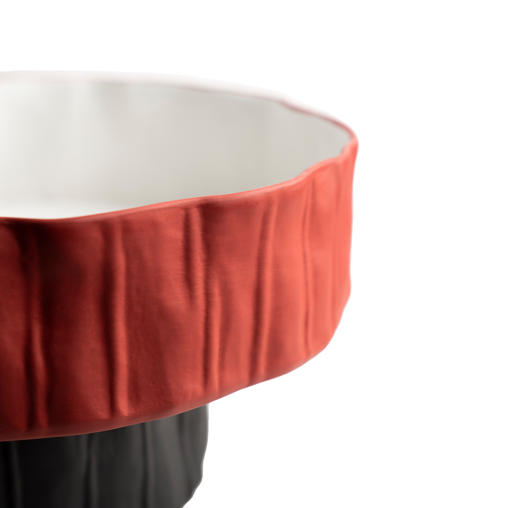 Black & Red Serving Plate Modern Home