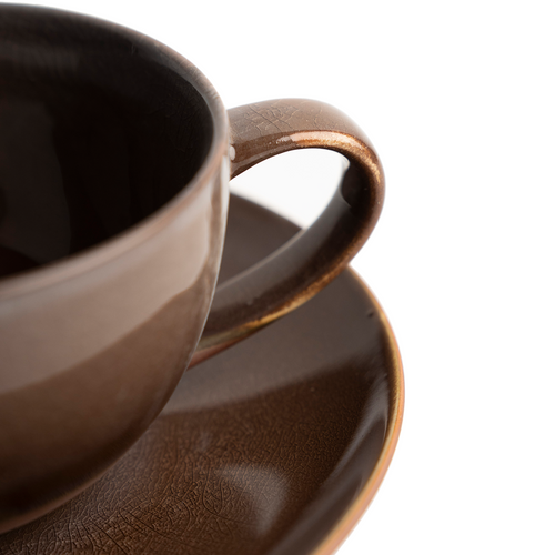 Crackle Cup with Saucer