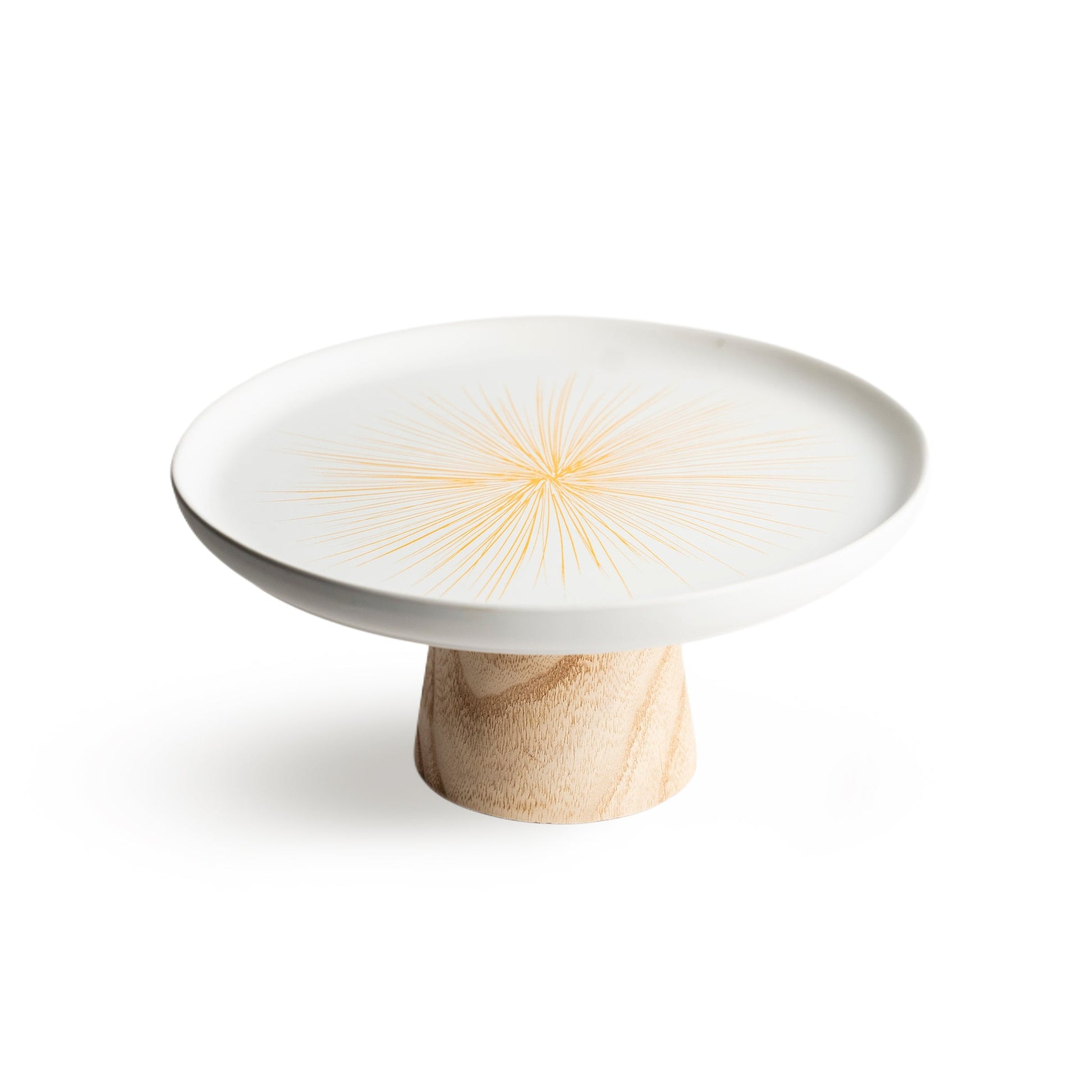 Handcrafted Ceramic Cake Stand - Yellow Modern Home