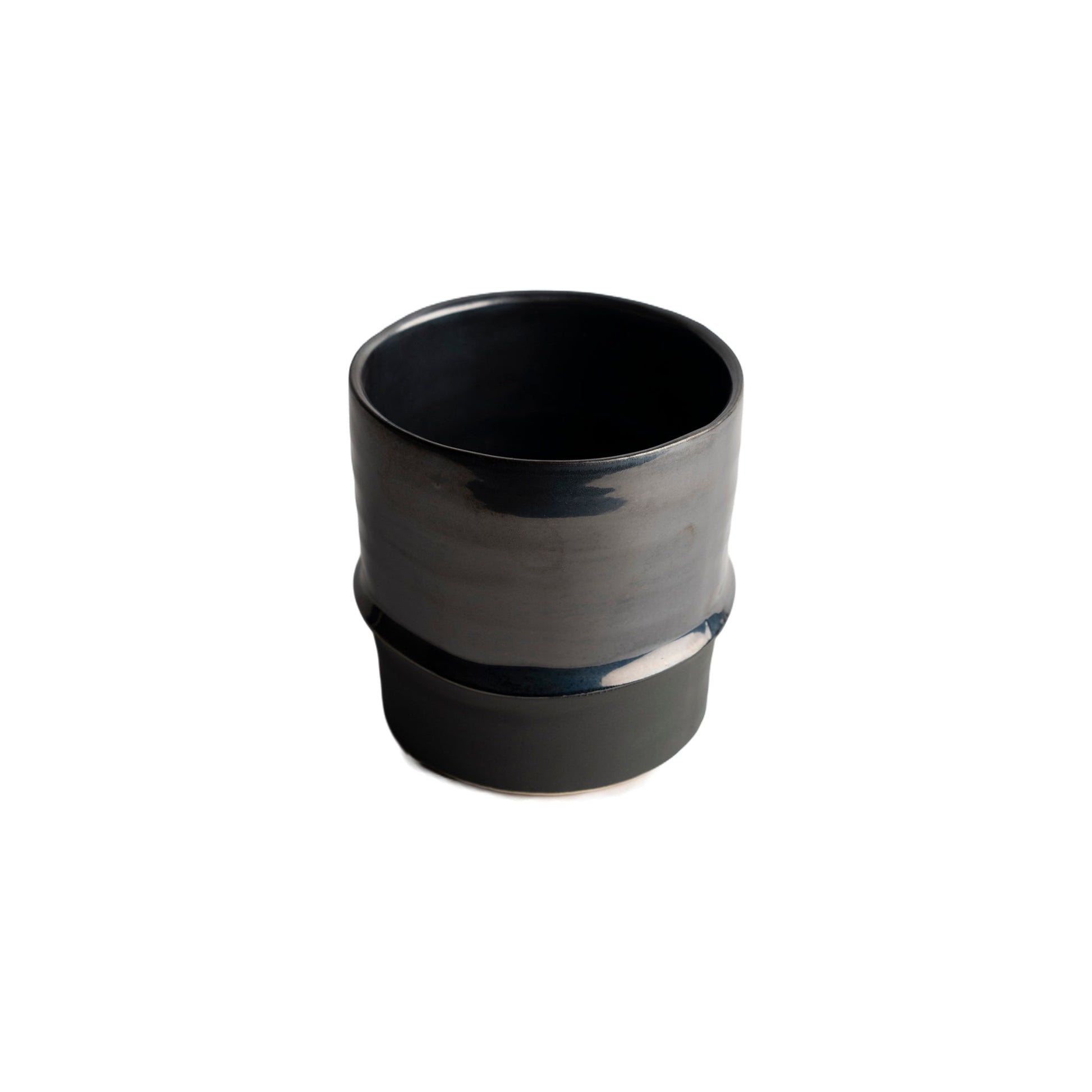 Black Glaze Planter Modern Home
