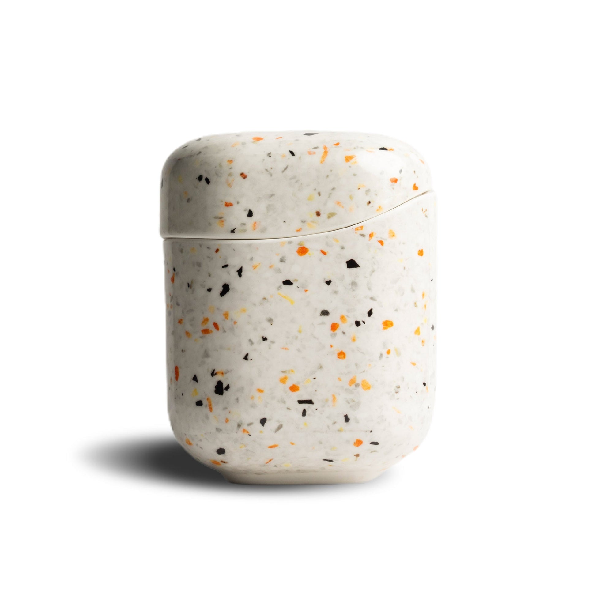 Terrazzo Ceramic Sugar Jar Orange Modern Home