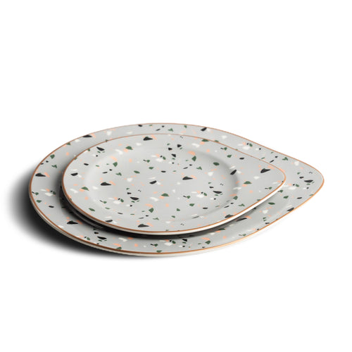 Terrazzo Ceramic Plate Set