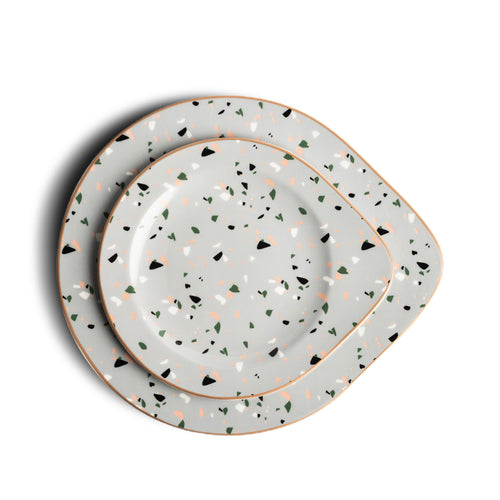 Terrazzo Ceramic Plate Set