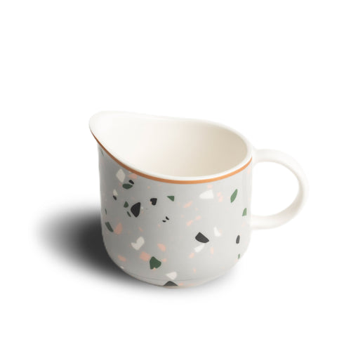 Terrazzo Ceramic Milk Jug Grey