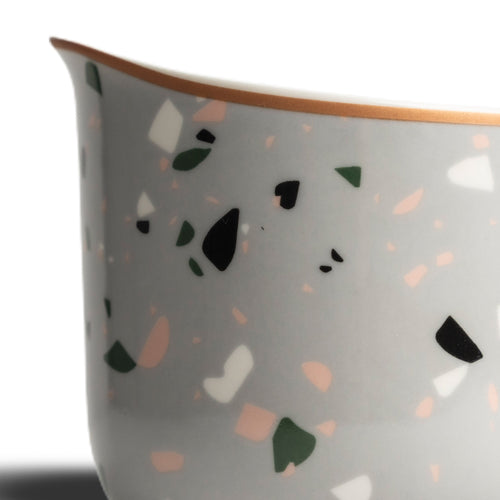 Terrazzo Ceramic Milk Jug Grey