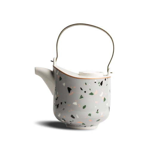 Terrazzo Ceramic Teapot Grey