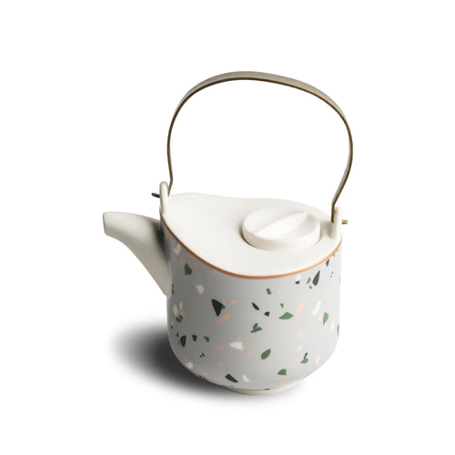 Terrazzo Ceramic Teapot Grey