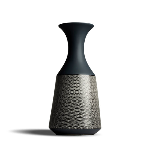 Black Patterned Long Vase