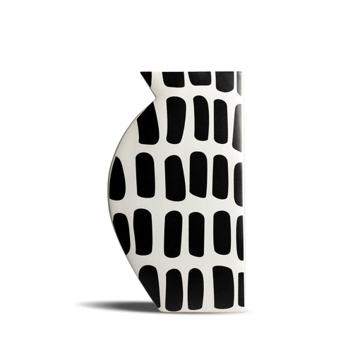 Halfina Ceramic Black & White Vase