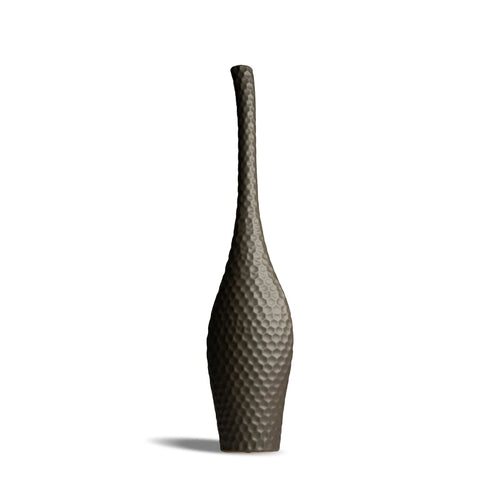 Dots Long Grey Vase