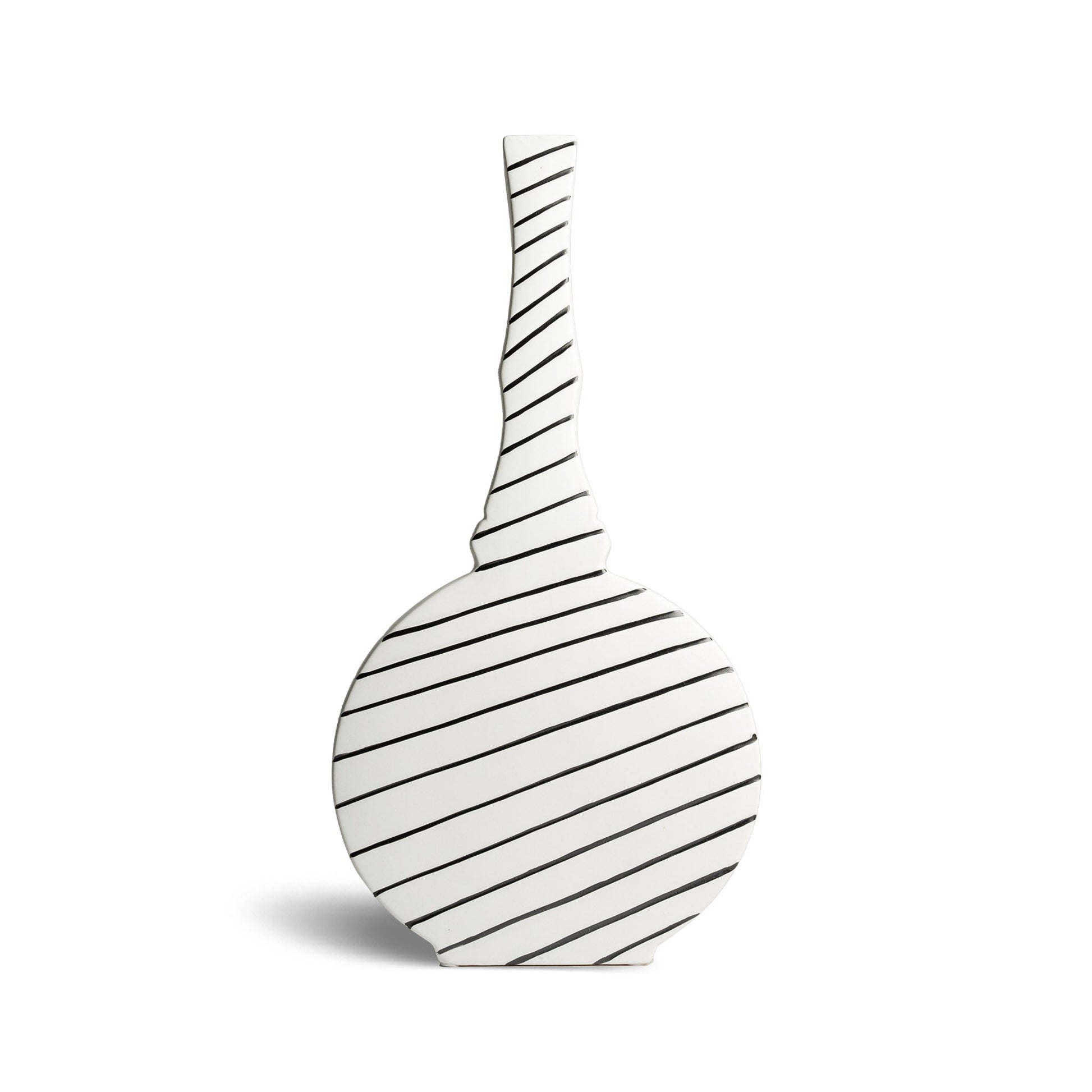 Float Ceramic Black & White Vase. Modern Home