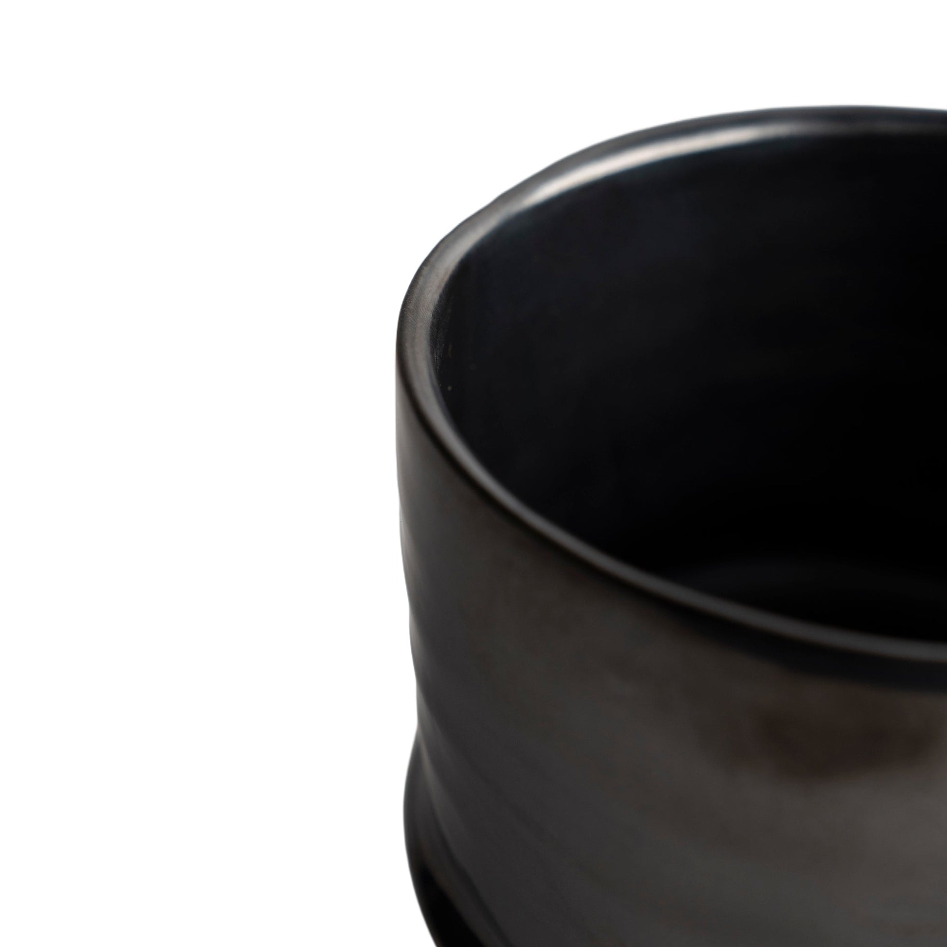 Black Glaze Planter Modern Home