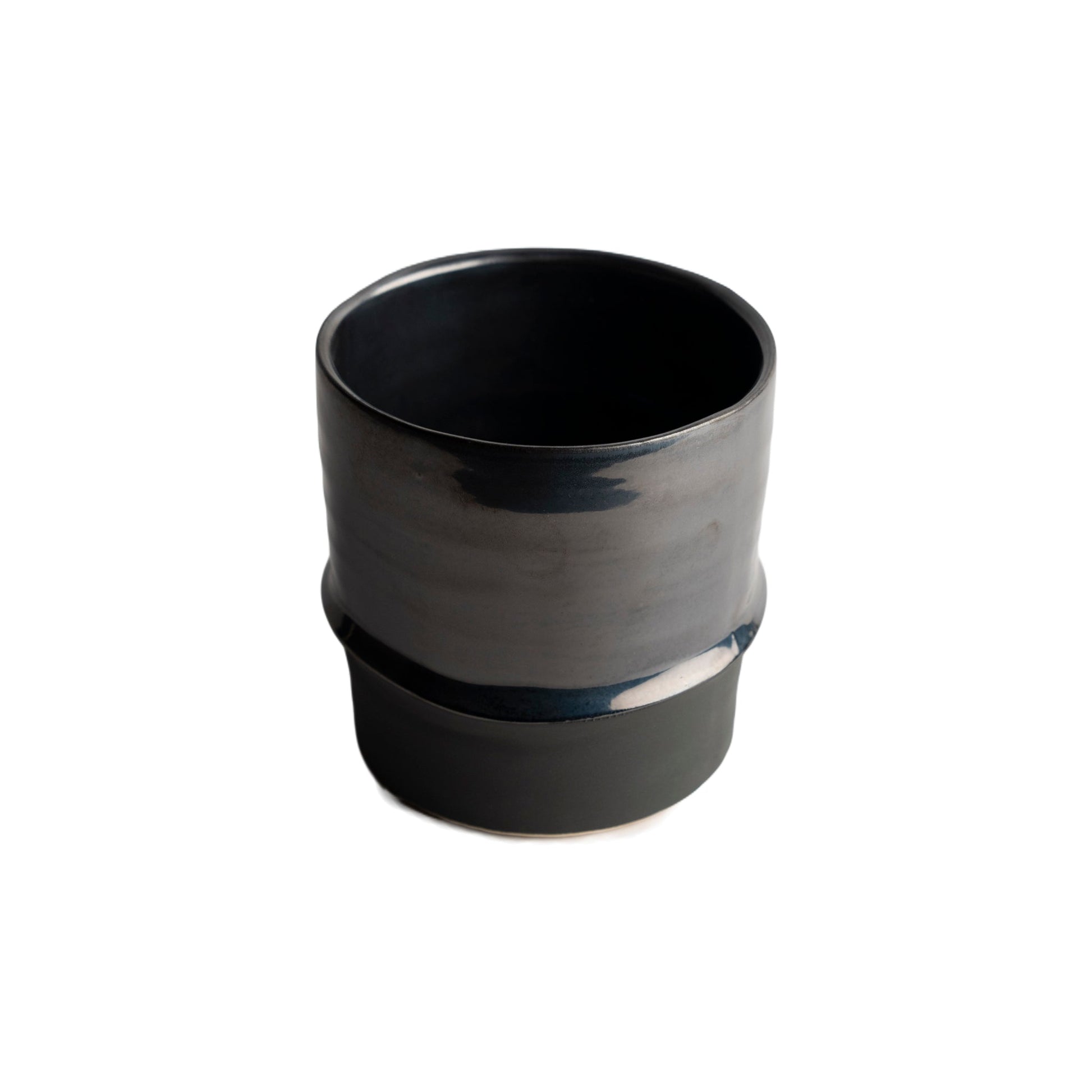 Black Glaze Planter Modern Home