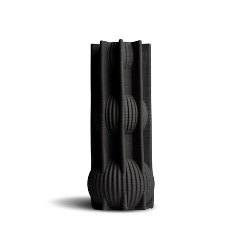 3D Ball Print Black Vase