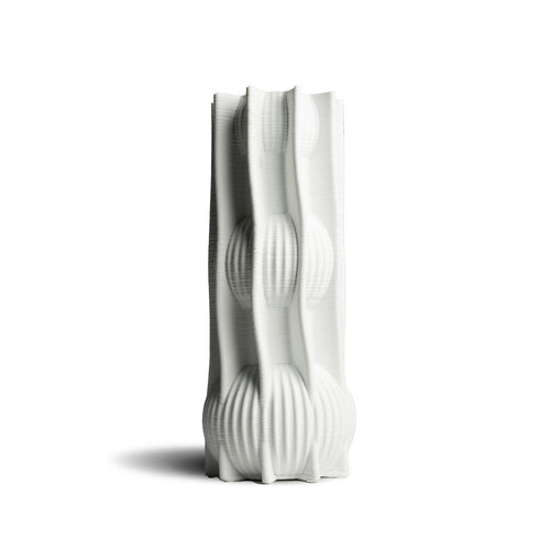 3D Ball Print White Vase