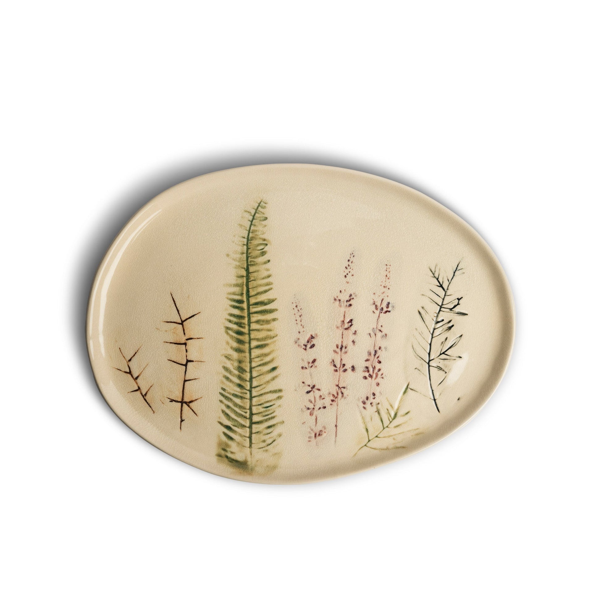 Floral Ceramic Plate Modern Home