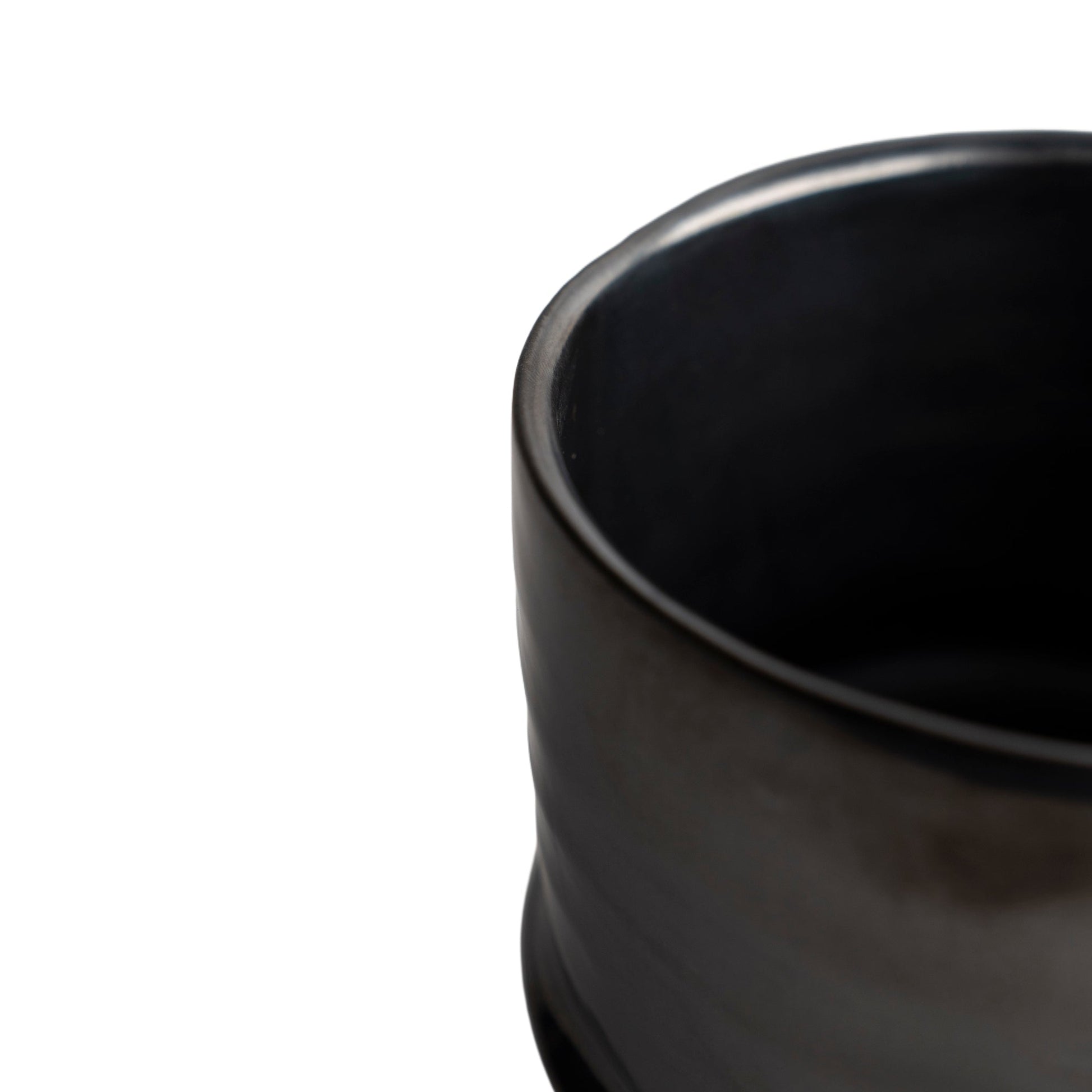 Black Glaze Planter Modern Home