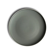 Flat Round Large Ceramic Plate - Grey Modern Home