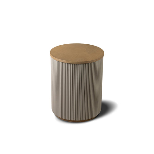 Round Storage Side Table