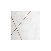 White Marble Platter with Gold Accent Modern Home