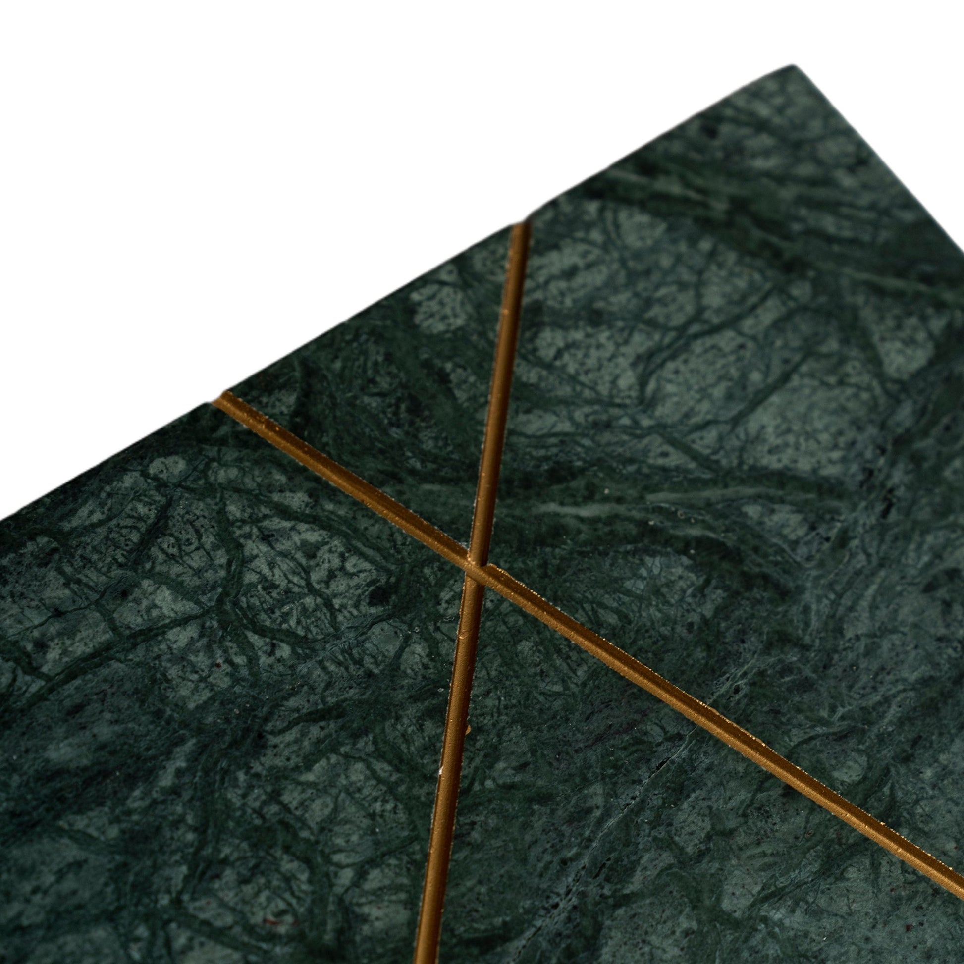 Rectangular Marble Platter with Gold Accent Modern Home