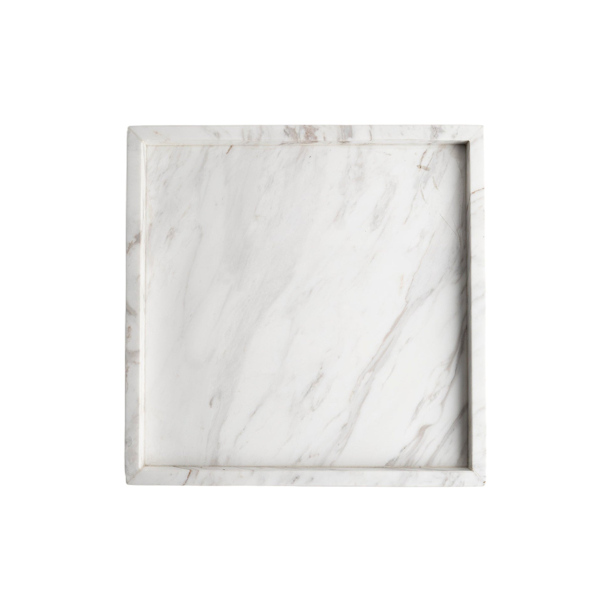 White-Grayesh Marble Tray Modern Home