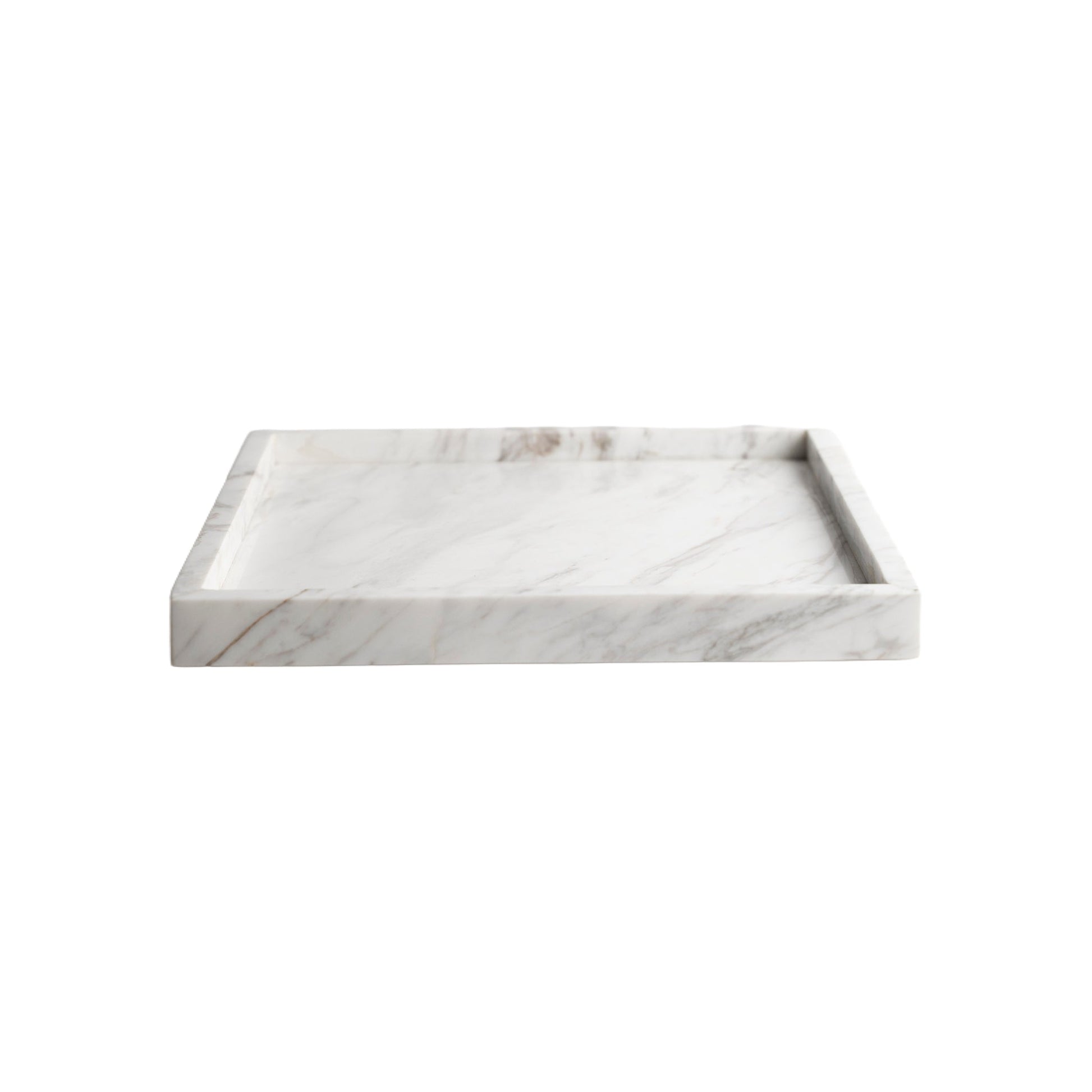 White-Grayesh Marble Tray Modern Home