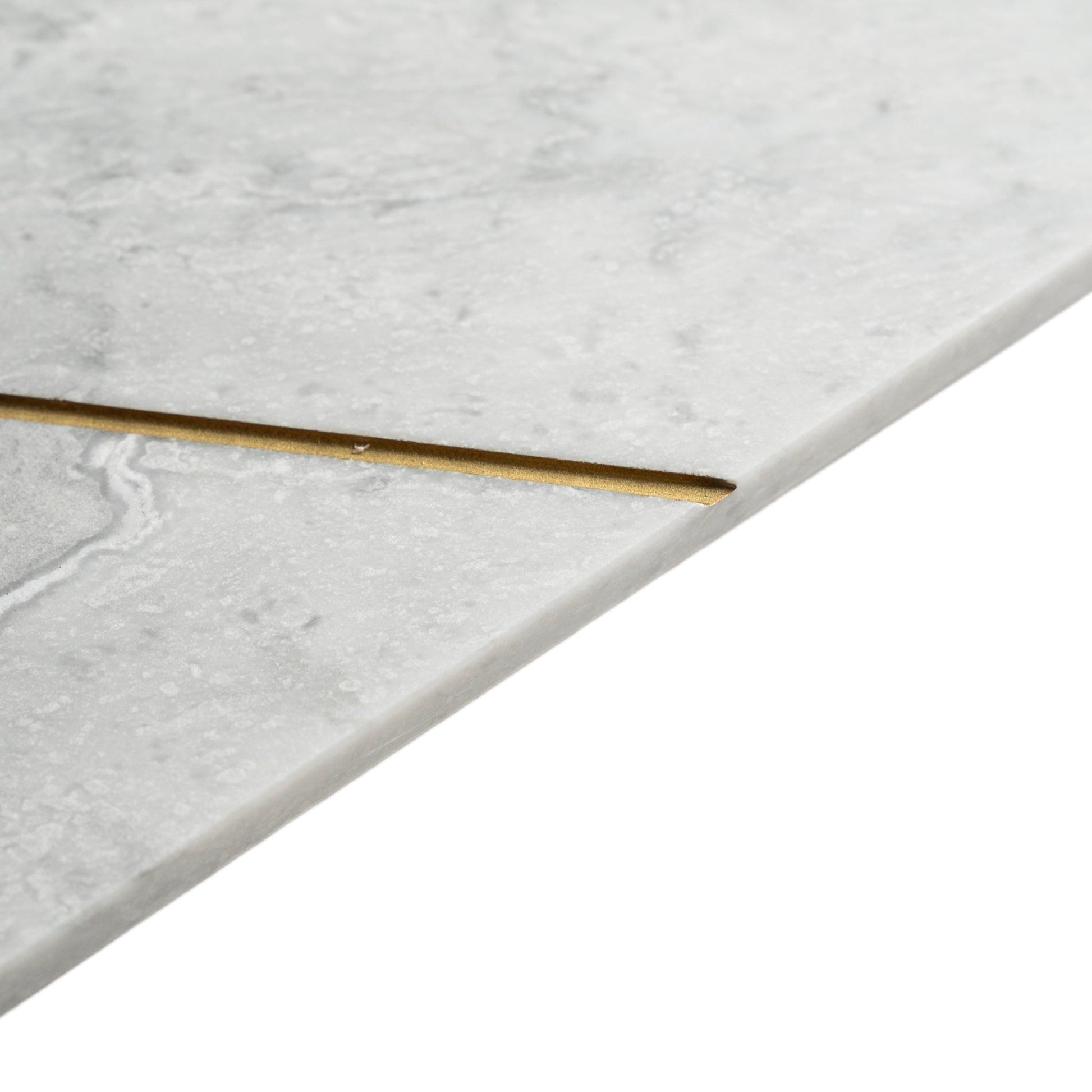 Rectangular Marble Platter with Gold Accent Modern Home
