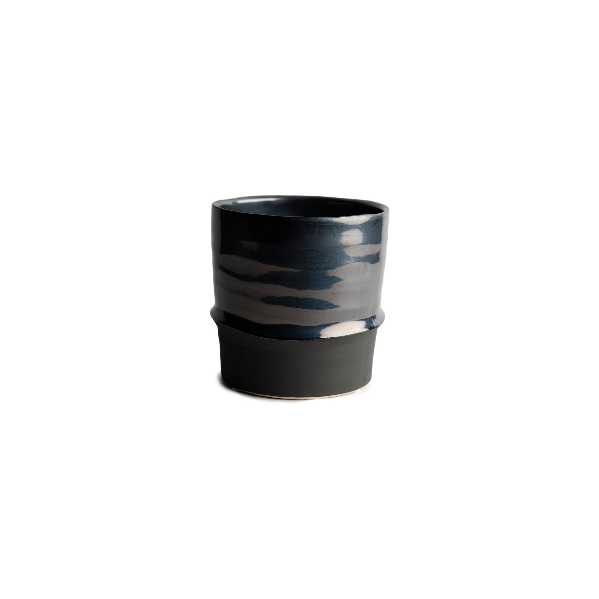 Black Glaze Planter Modern Home